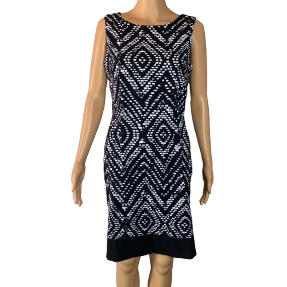 Mario Serrani Black and White Casual Tank Dress